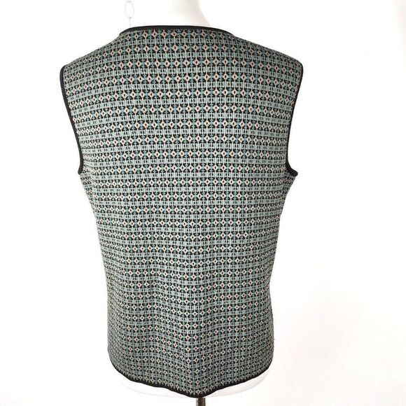 Jones New York Sleeveless Sweater Tank Vest Knit Shell Grandpa Core Womens M - Picture 3 of 5
